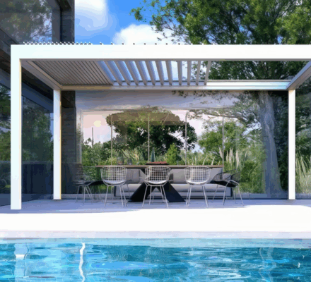 Delta Open Sky Motorised Aluminium Louvred Pergola