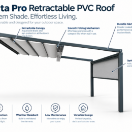 Delta Pro Retractable Pergola Spec Sheet