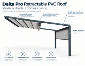Delta Pro Retractable Pergola Spec Sheet