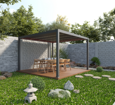 Delta Pro Aluminium PolyFilled Motorised Pergola (Top-End Model)