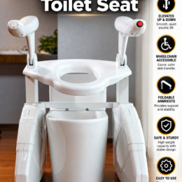 Wheelchair-Accessible Elevating Toilet Seat